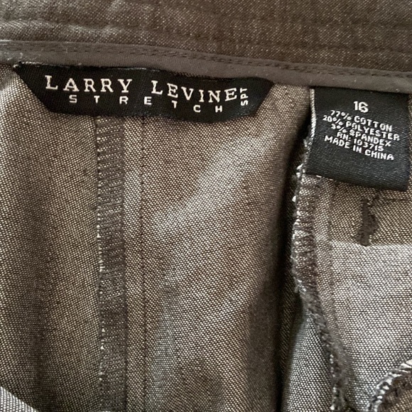 Larry Levine Stretch Gray Straight Leg Pants Size 16 - Picture 8 of 10